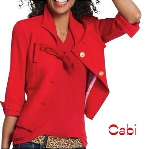Cabi Cropped Red Jacket Size S